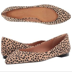 CORSO COMO Jullia Suede Leopard Spots Animal Print Pointed Toe Flats 6 NWOB